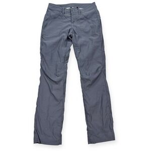 MEC Pants Women's 6 Regular Gray Straight Leg Plaid Flannel Lined Hiking Hunting